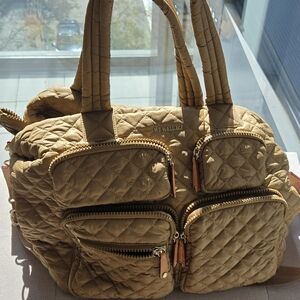 MZ Wallace Tan Quilted Women's Bag
